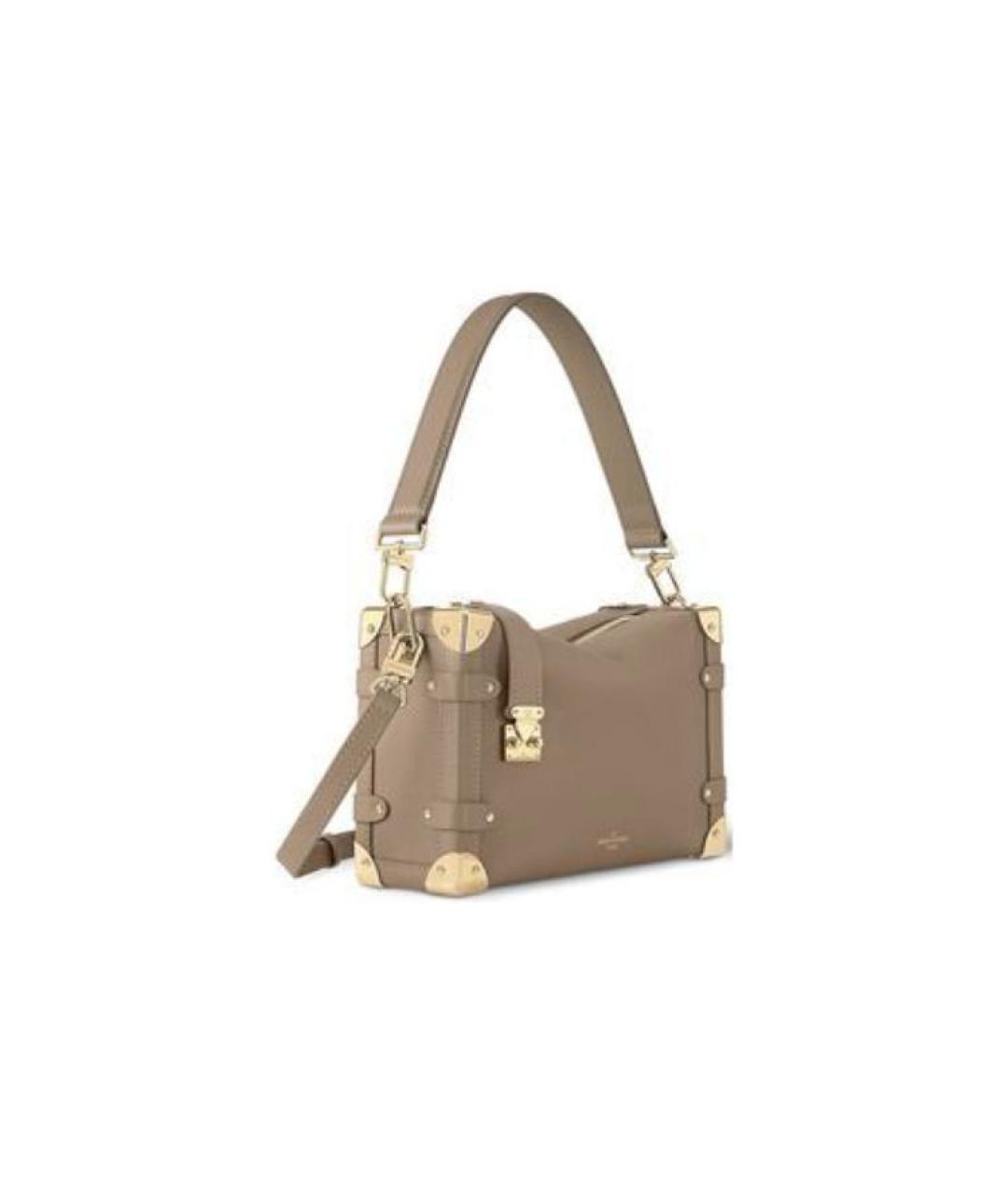 LOUIS VUITTON Коричневая кожаная сумка через плечо, фото 2