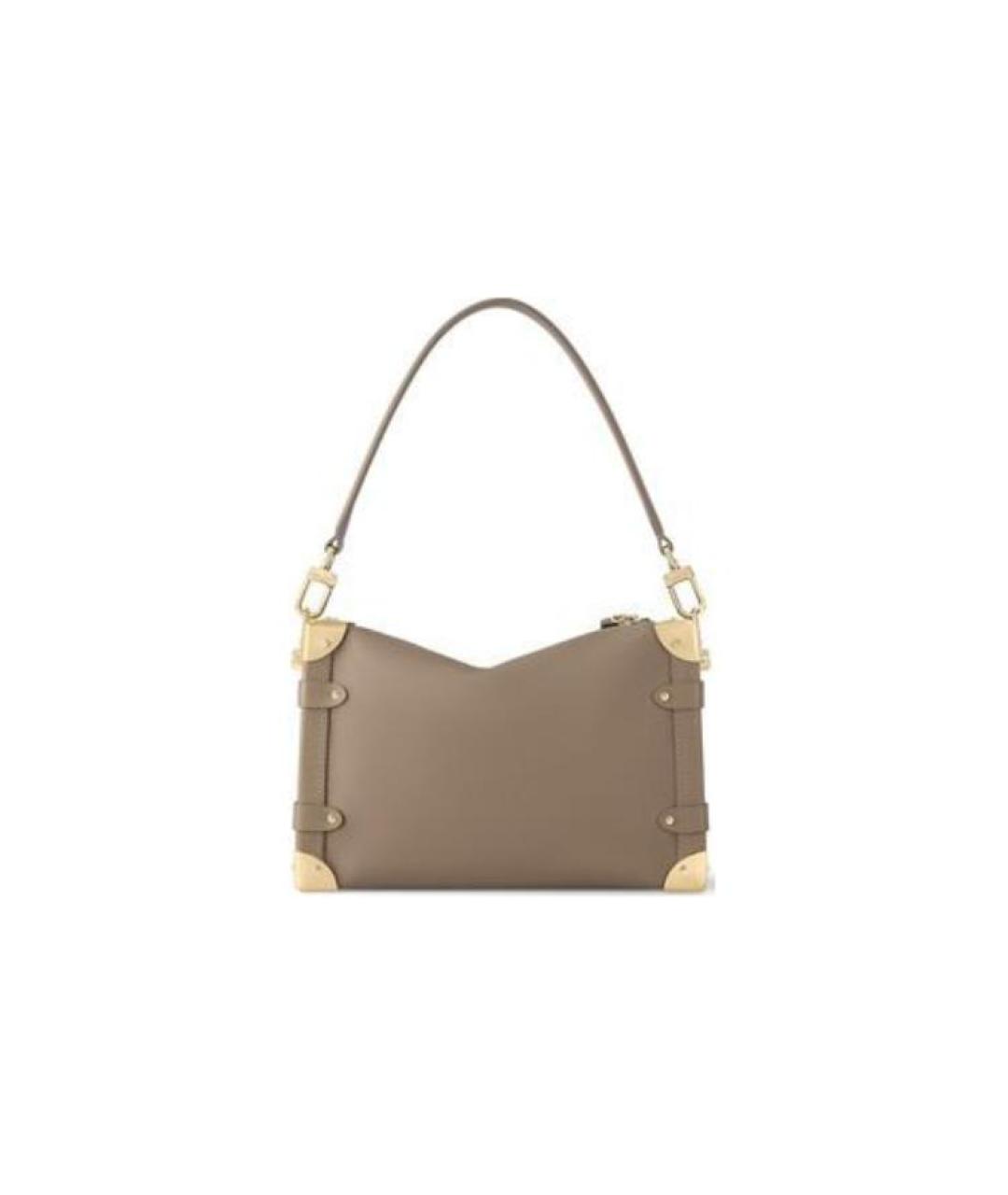 LOUIS VUITTON Коричневая кожаная сумка через плечо, фото 3