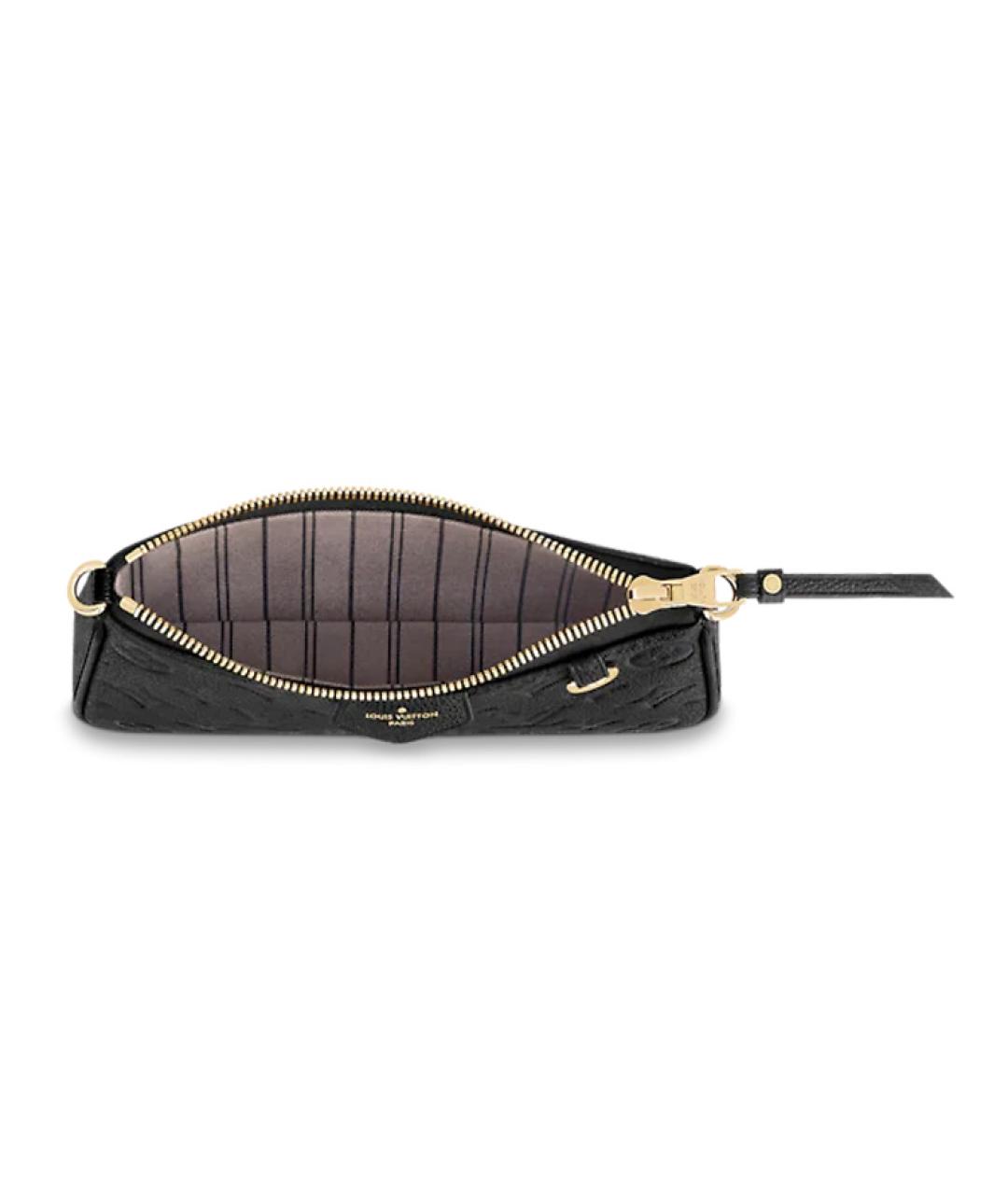 LOUIS VUITTON Черная кожаная сумка через плечо, фото 5