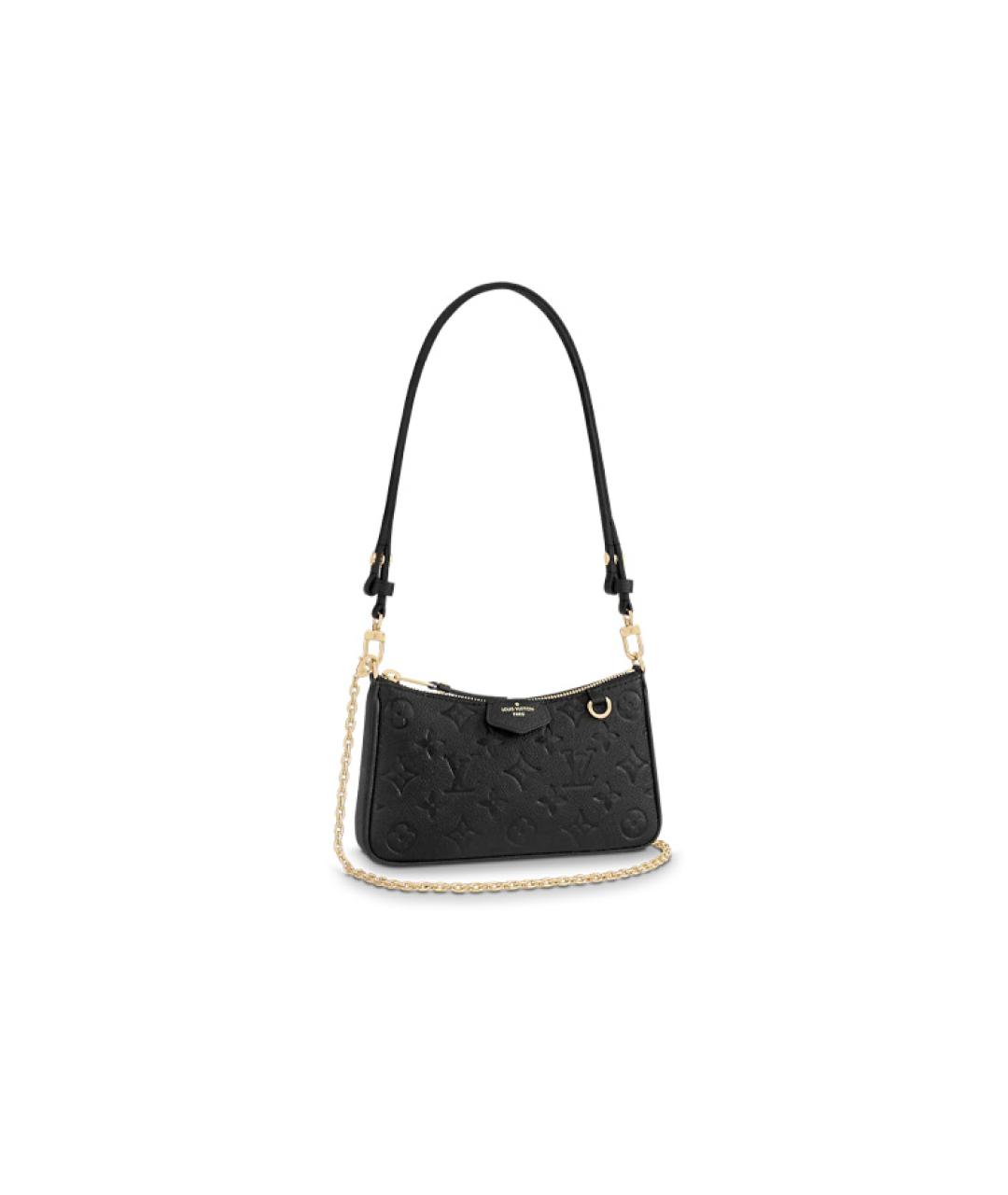 LOUIS VUITTON Черная кожаная сумка через плечо, фото 9