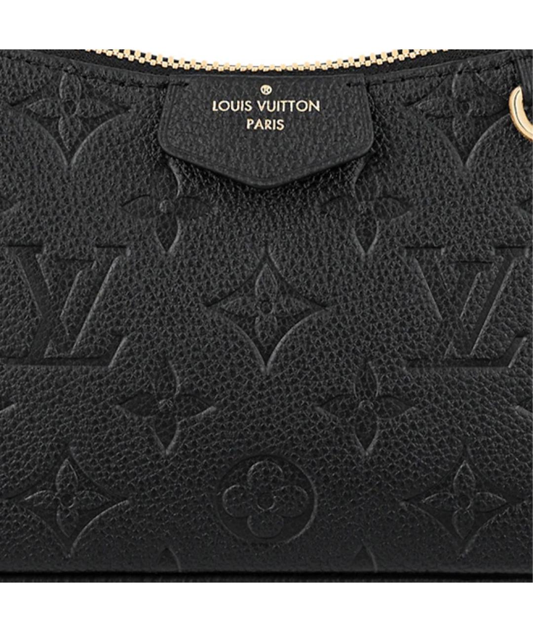 LOUIS VUITTON Черная кожаная сумка через плечо, фото 7