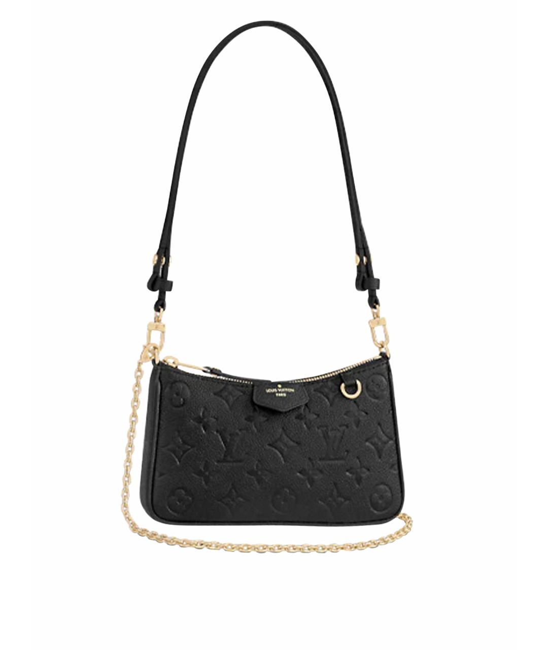 LOUIS VUITTON Черная кожаная сумка через плечо, фото 1