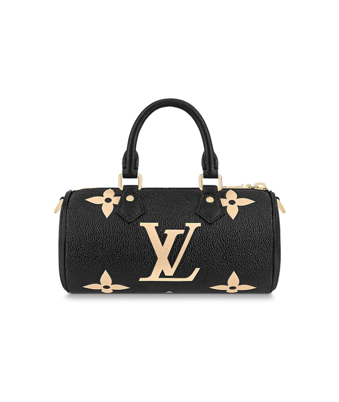 LOUIS VUITTON Черная кожаная сумка через плечо, фото 2