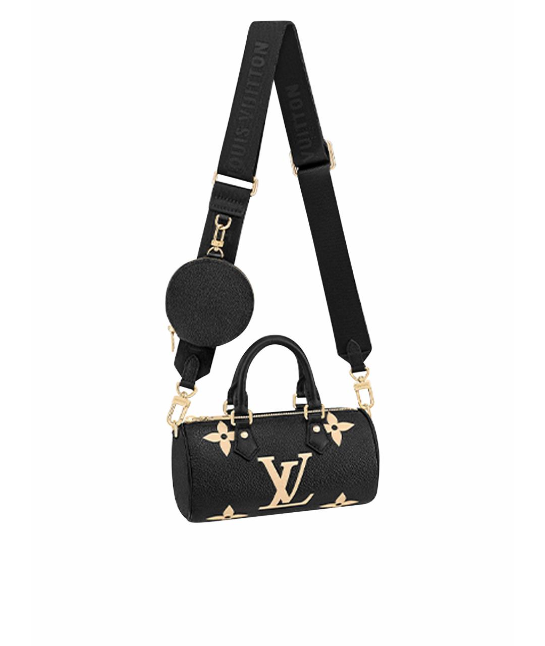 LOUIS VUITTON Черная кожаная сумка через плечо, фото 1