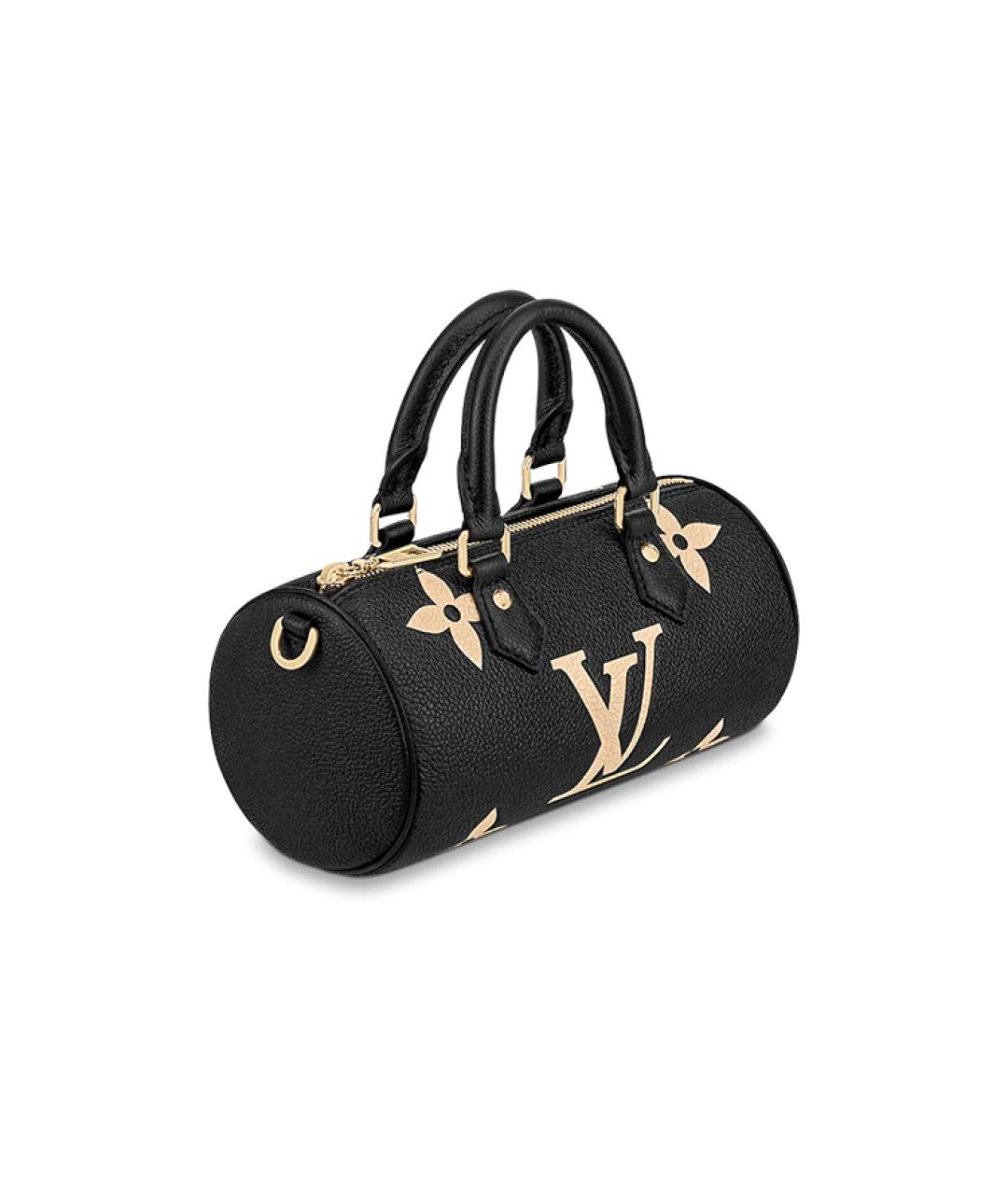 LOUIS VUITTON Черная кожаная сумка через плечо, фото 3