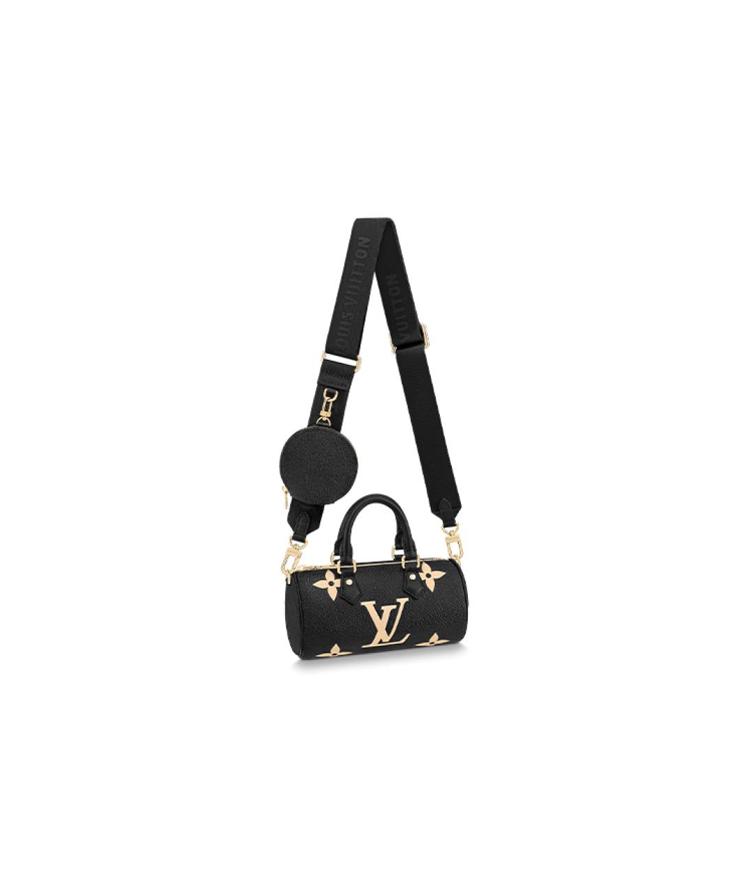 LOUIS VUITTON Черная кожаная сумка через плечо, фото 6