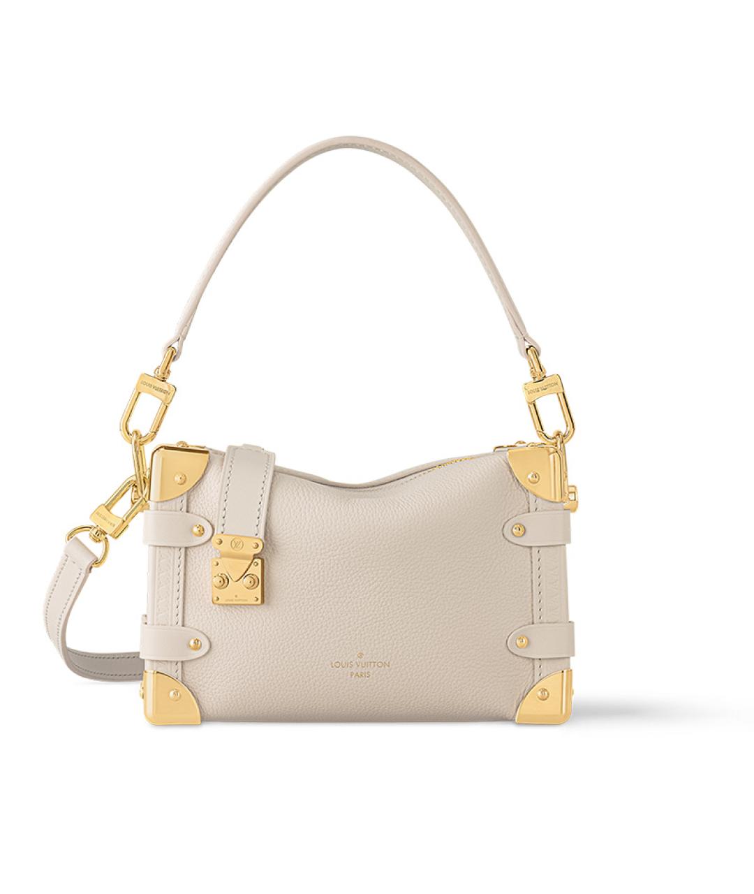 LOUIS VUITTON Бежевая кожаная сумка через плечо, фото 1
