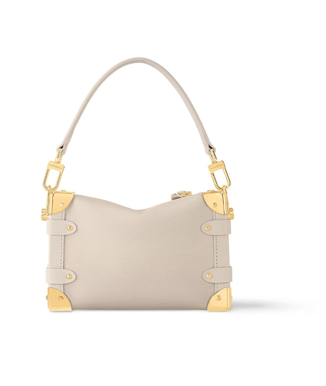 LOUIS VUITTON Бежевая кожаная сумка через плечо, фото 3