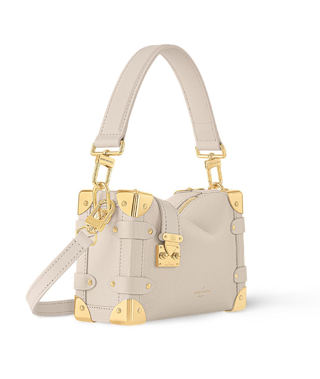 LOUIS VUITTON Бежевая кожаная сумка через плечо, фото 2