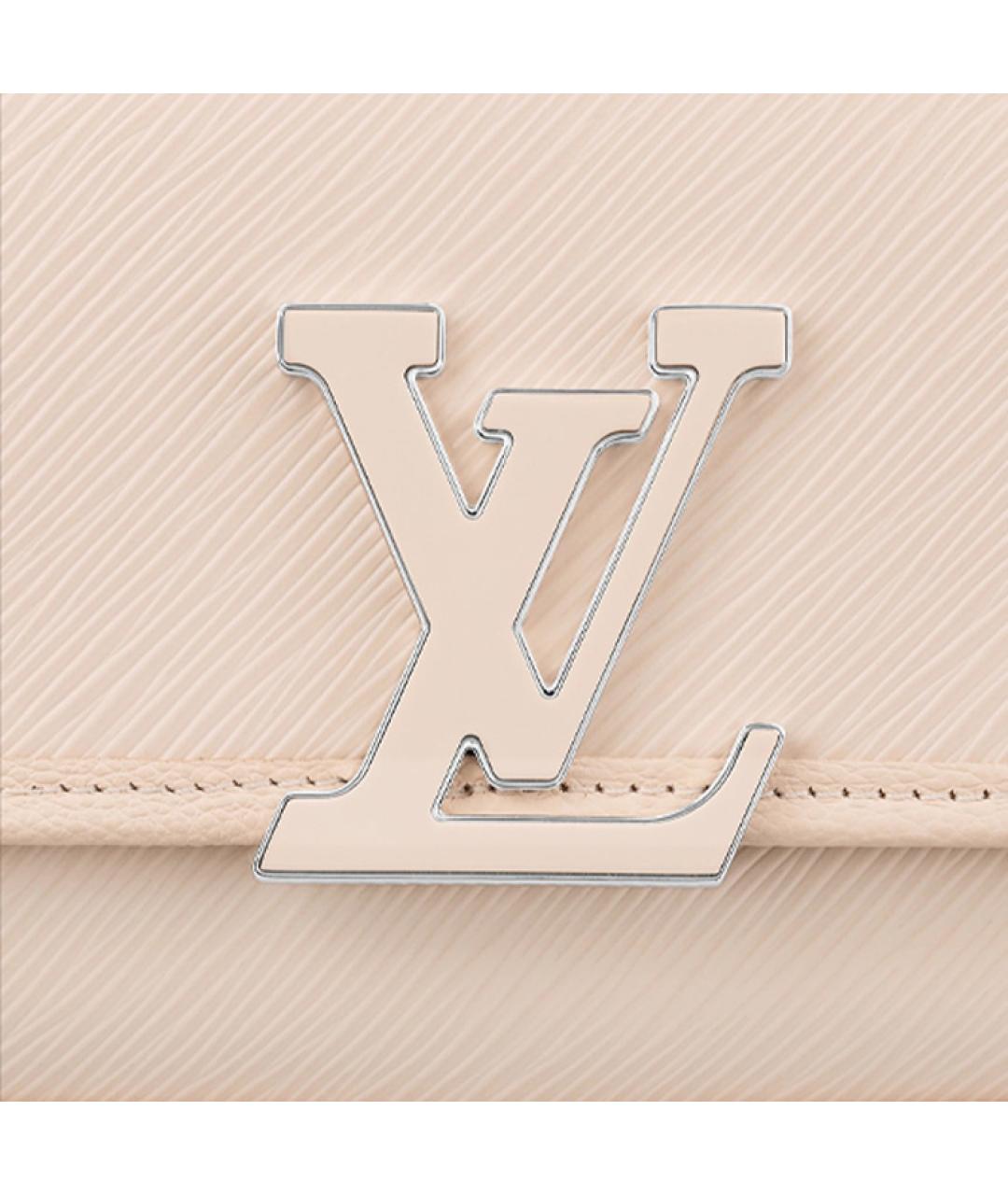 LOUIS VUITTON Бежевая кожаная сумка через плечо, фото 6