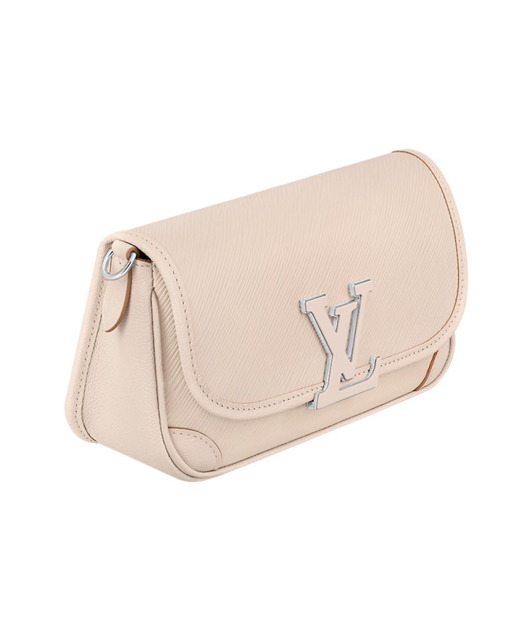 LOUIS VUITTON Бежевая кожаная сумка через плечо, фото 2