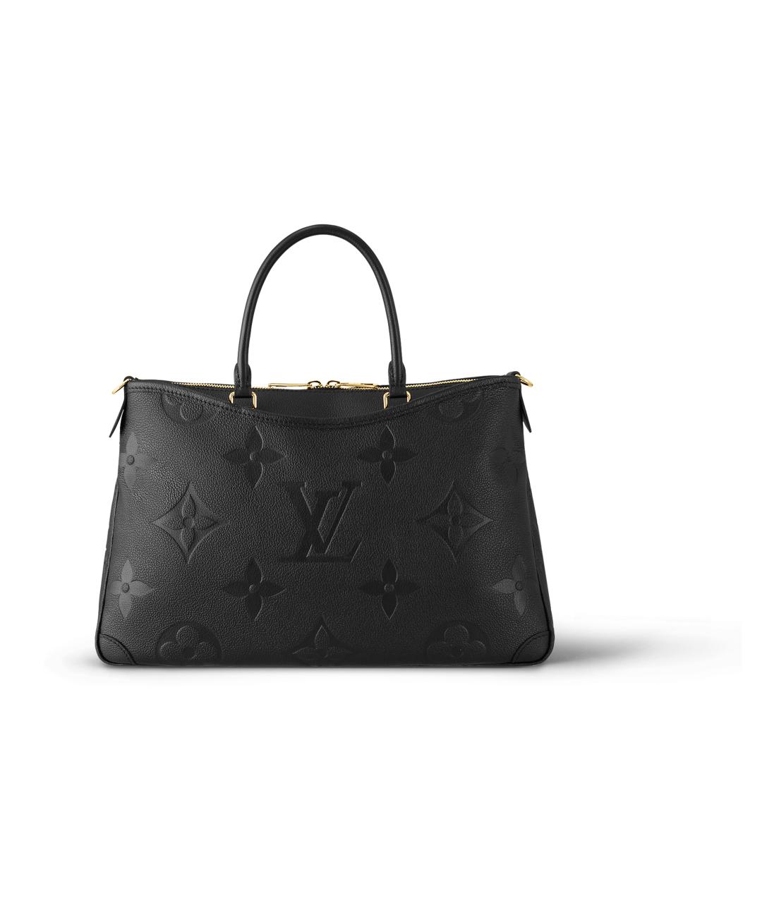 LOUIS VUITTON Черная кожаная сумка с короткими ручками, фото 3