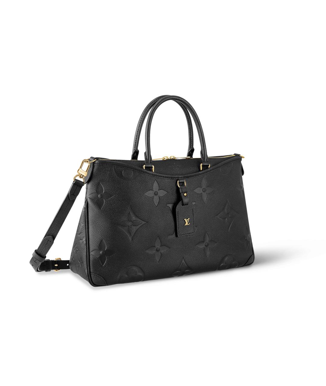 LOUIS VUITTON Черная кожаная сумка с короткими ручками, фото 2
