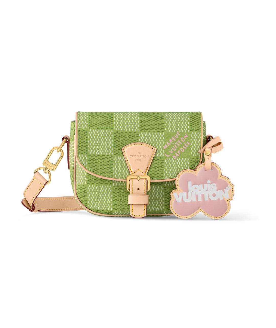 LOUIS VUITTON Зеленая кожаная сумка через плечо, фото 1