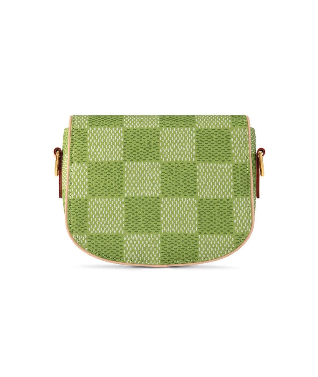 LOUIS VUITTON Зеленая кожаная сумка через плечо, фото 3