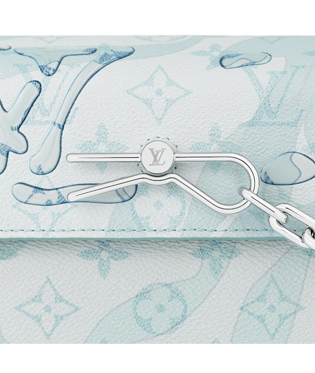 LOUIS VUITTON Голубая сумка на плечо, фото 5