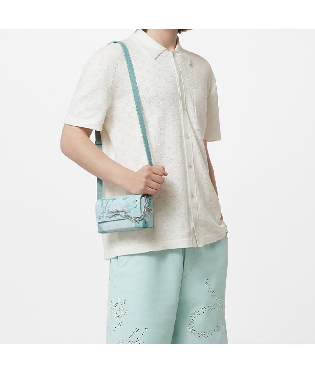 LOUIS VUITTON Голубая сумка на плечо, фото 6