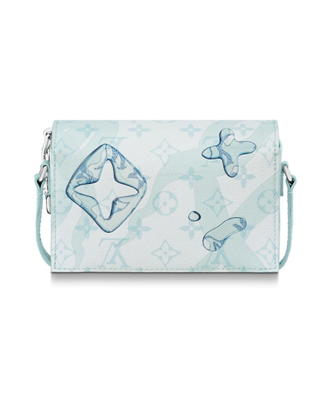 LOUIS VUITTON Голубая сумка на плечо, фото 3