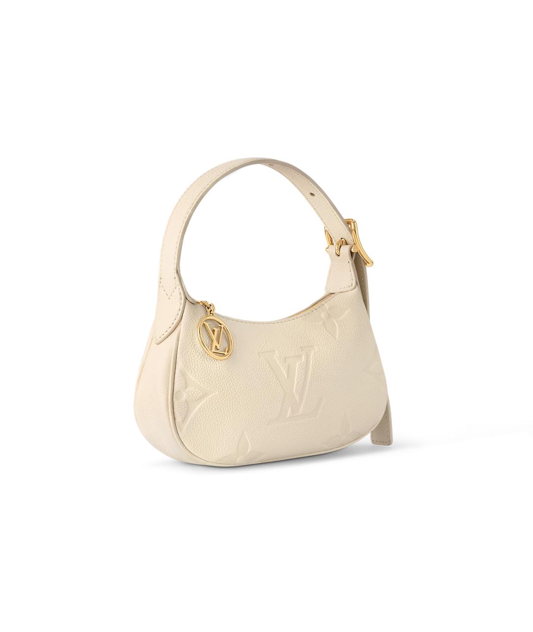 LOUIS VUITTON Бежевая кожаная сумка с короткими ручками, фото 2