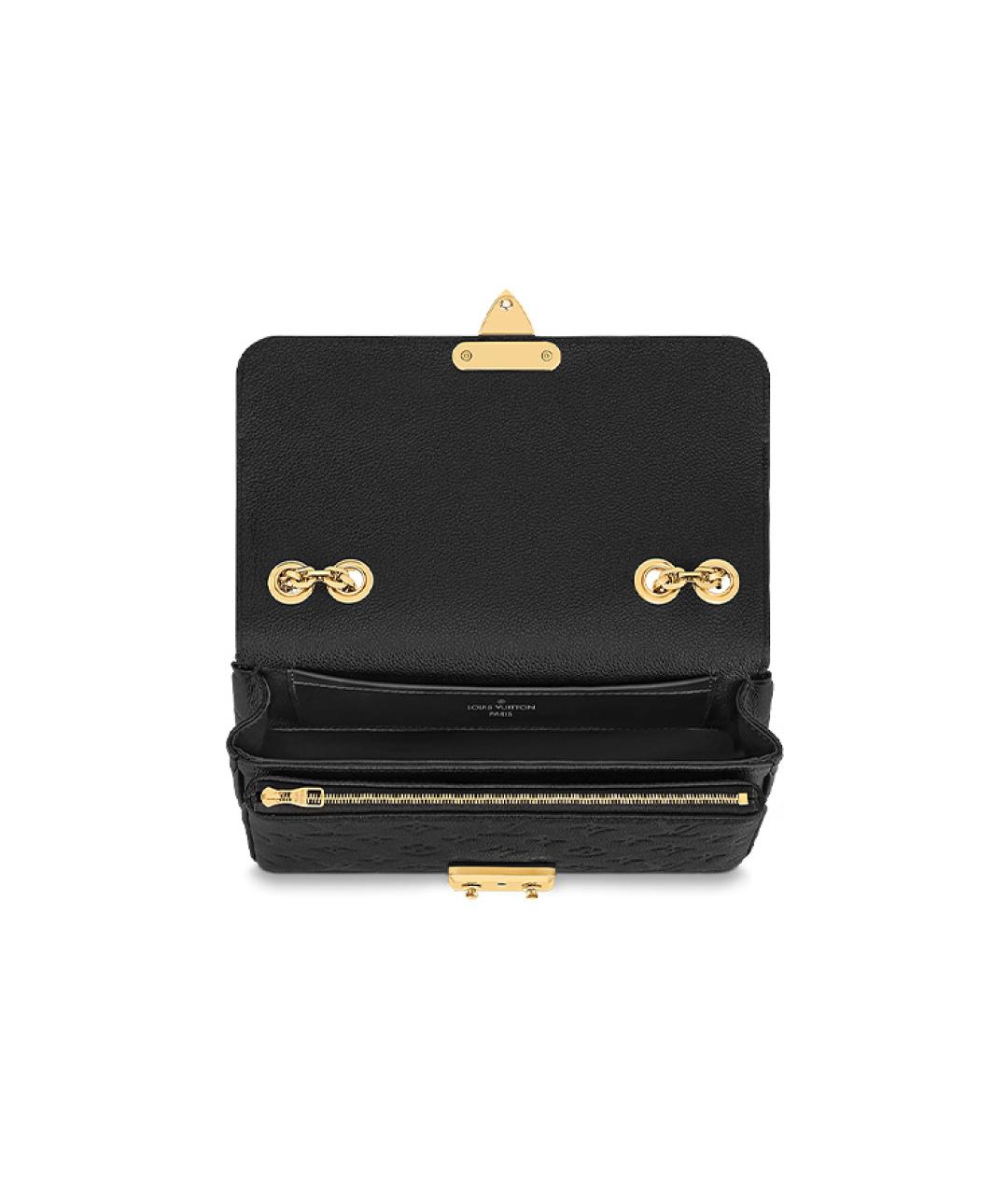 LOUIS VUITTON Черная кожаная сумка через плечо, фото 4