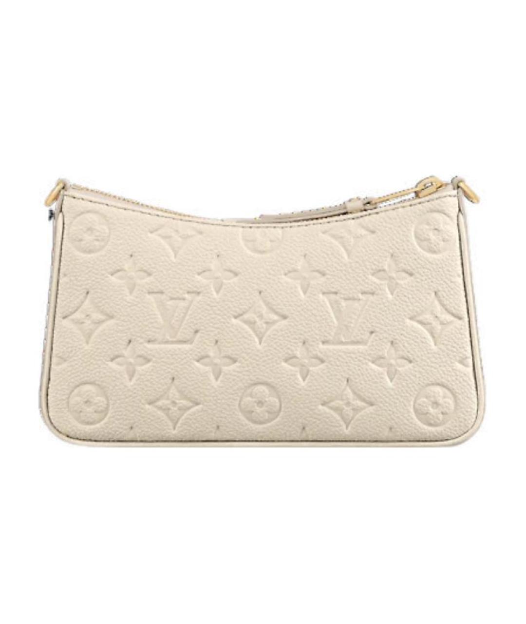 LOUIS VUITTON Бежевая кожаная сумка через плечо, фото 3