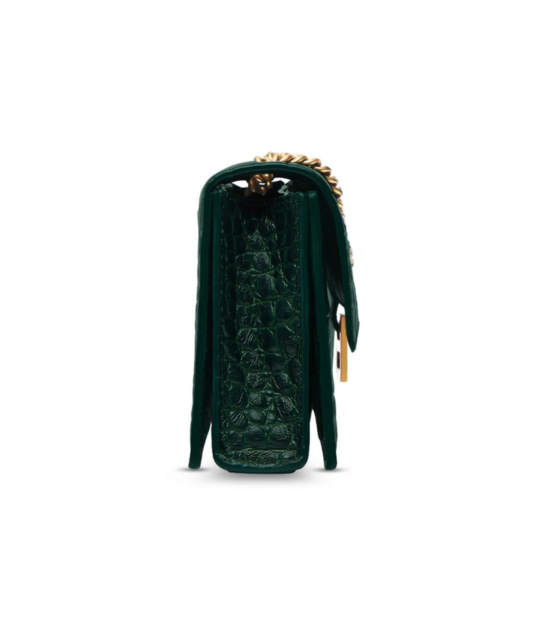 BALENCIAGA Зеленая кожаная сумка через плечо, фото 4