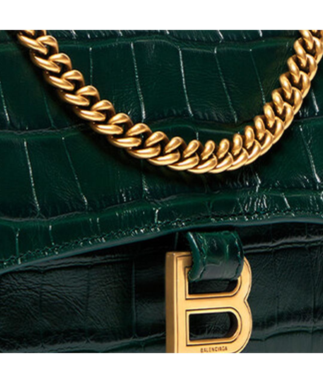 BALENCIAGA Зеленая кожаная сумка через плечо, фото 7