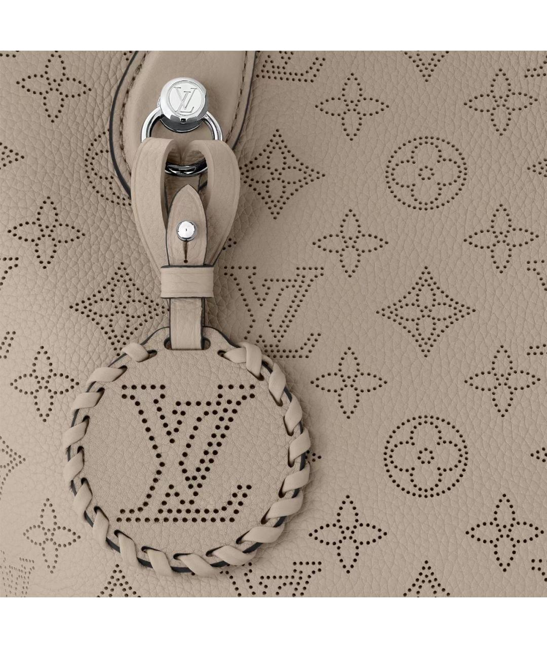 LOUIS VUITTON Серая кожаная сумка тоут, фото 6
