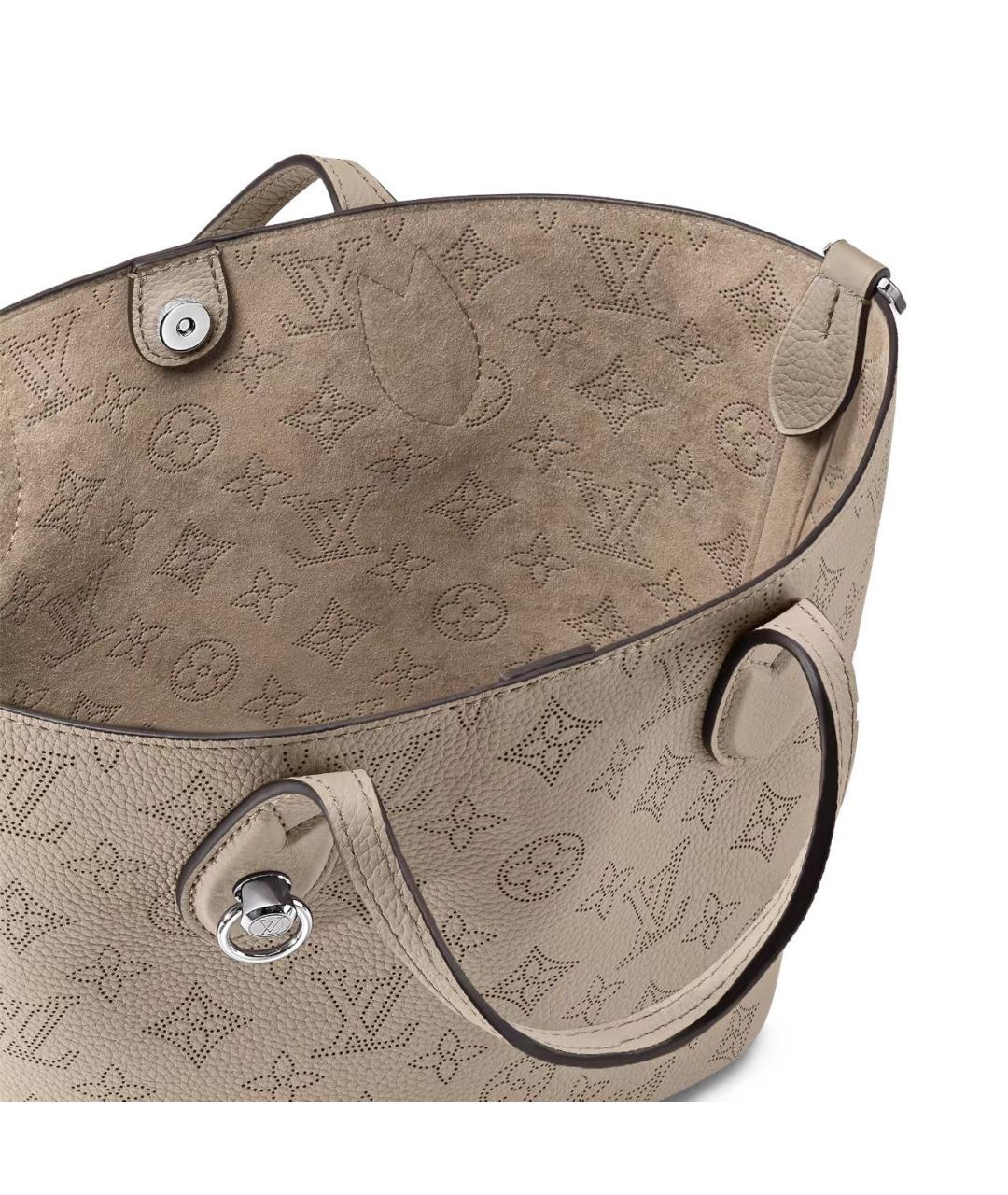 LOUIS VUITTON Серая кожаная сумка тоут, фото 5