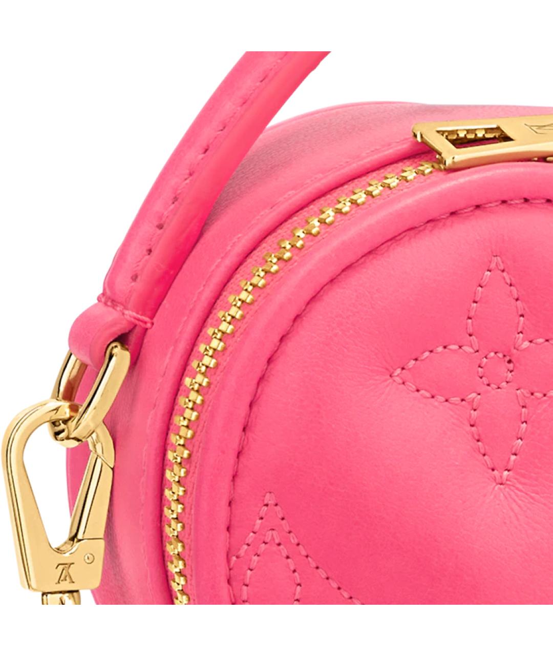 LOUIS VUITTON Розовая кожаная сумка с короткими ручками, фото 6
