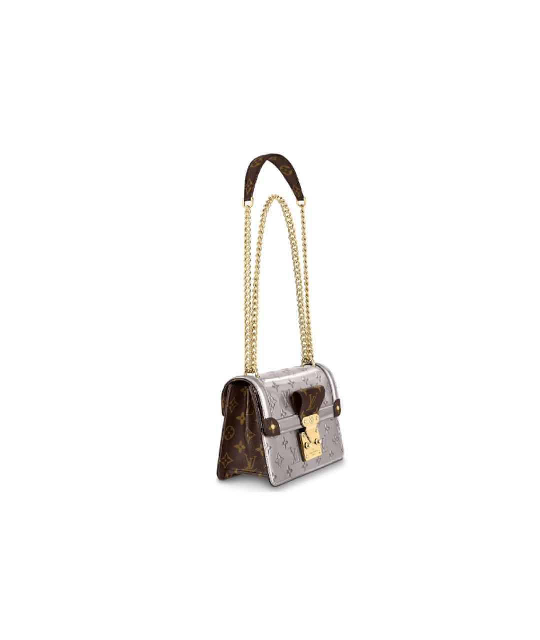 LOUIS VUITTON Серебряная кожаная сумка через плечо, фото 2