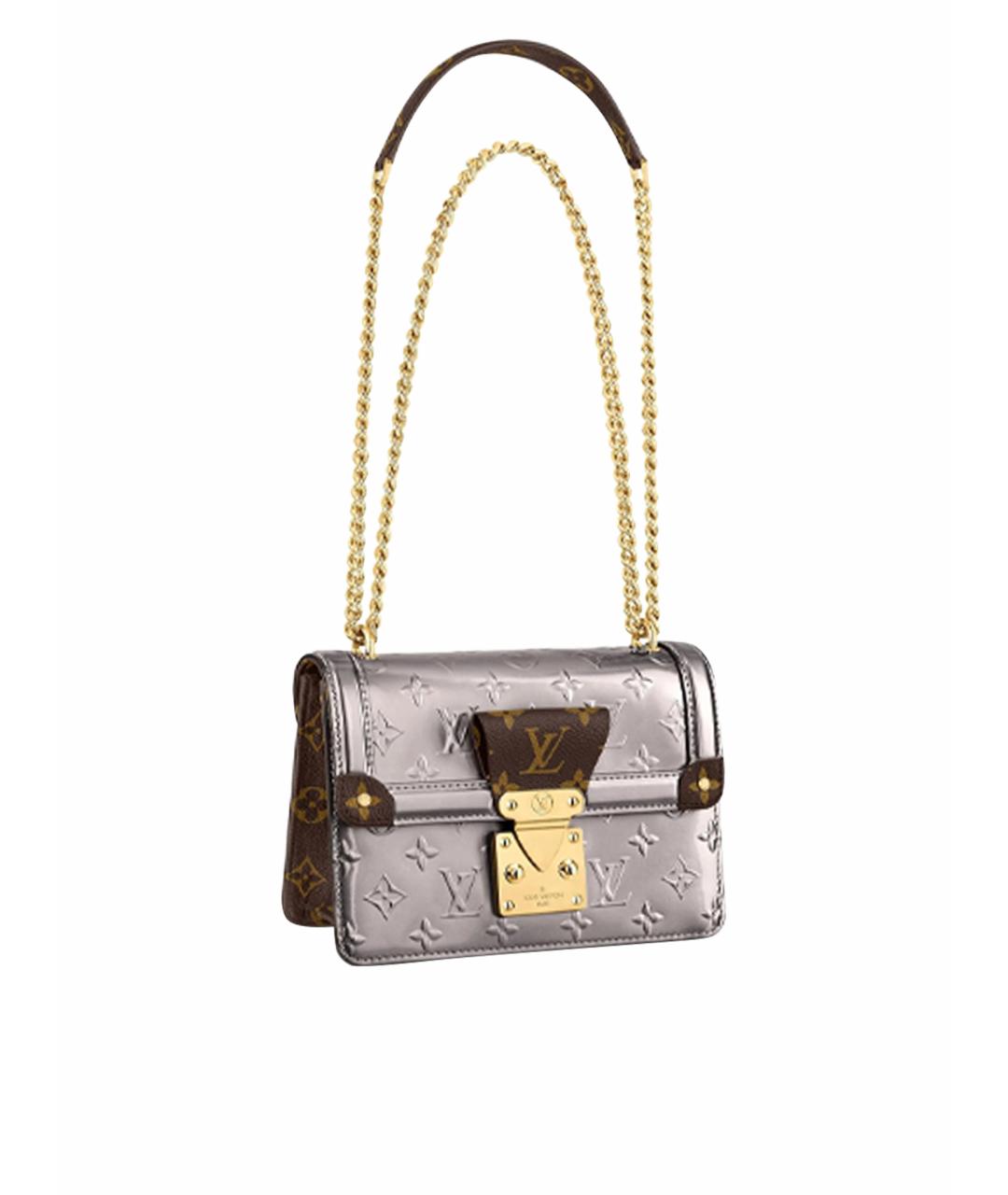 LOUIS VUITTON Серебряная кожаная сумка через плечо, фото 1