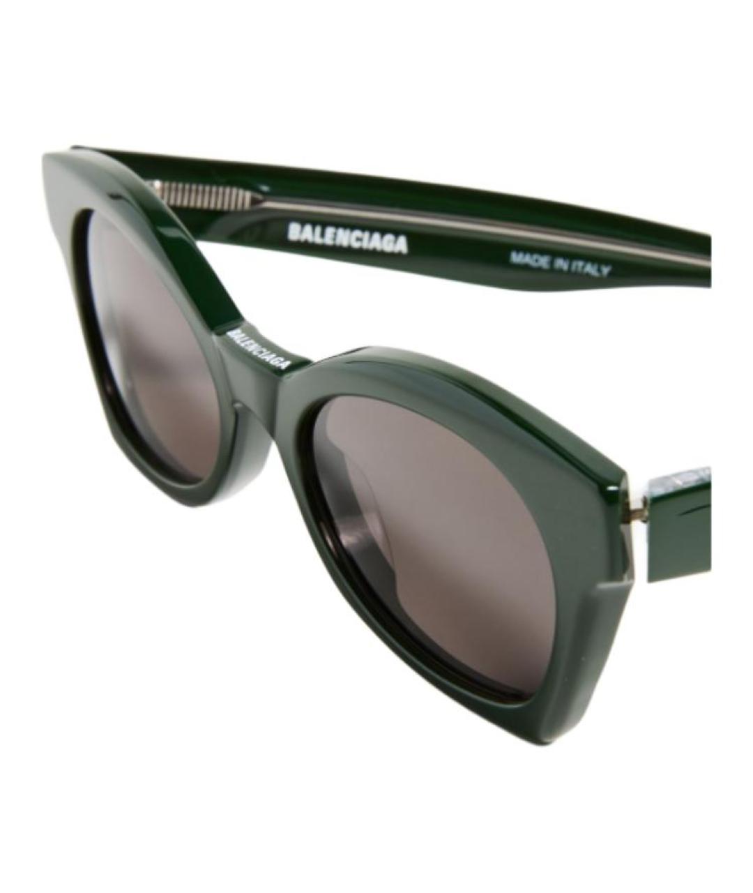 BALENCIAGA Зеленые пластиковые солнцезащитные очки, фото 4