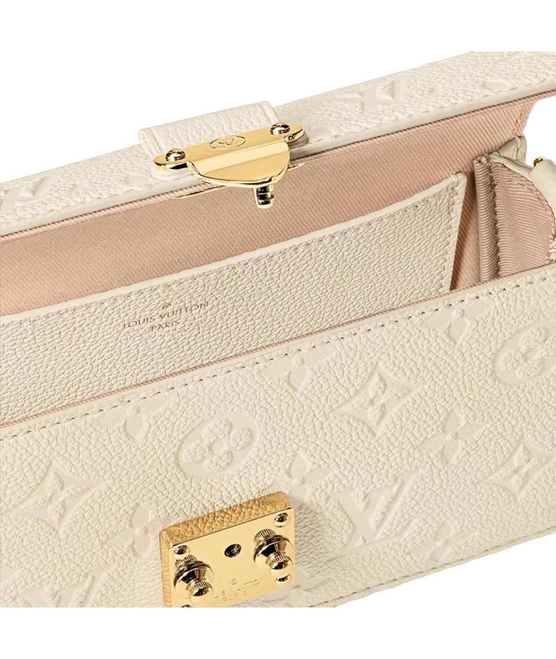 LOUIS VUITTON Бежевая кожаная сумка через плечо, фото 6