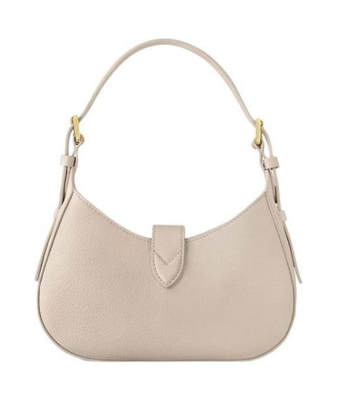 LOUIS VUITTON Бежевая кожаная сумка через плечо, фото 3