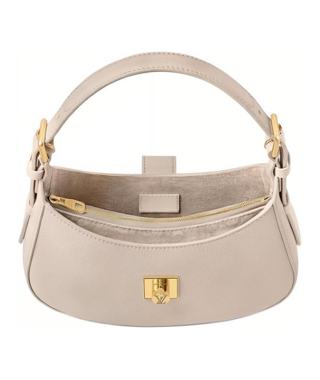 LOUIS VUITTON Бежевая кожаная сумка через плечо, фото 2