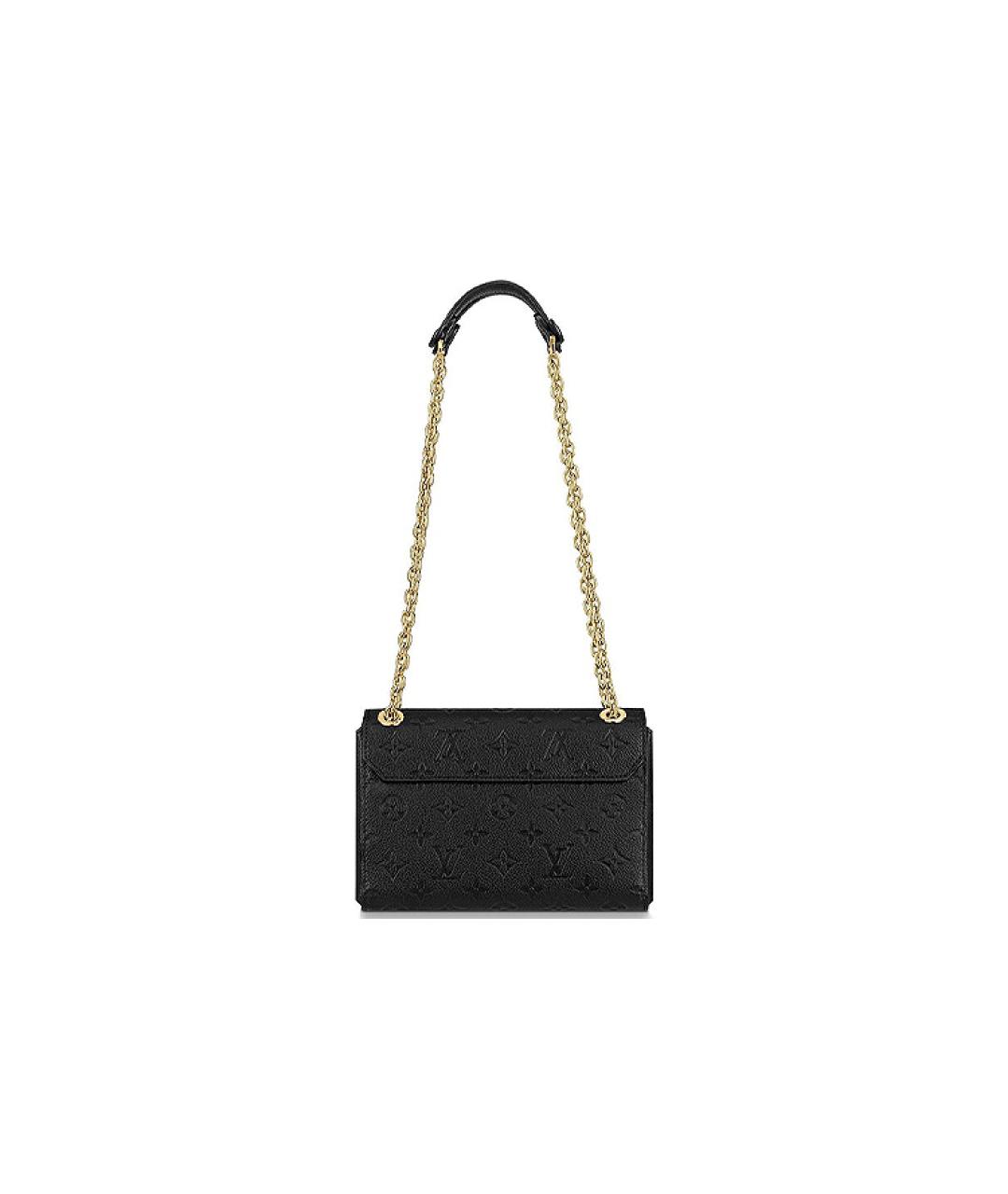 LOUIS VUITTON Черная кожаная сумка через плечо, фото 3