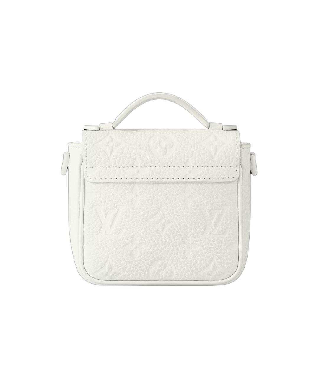 LOUIS VUITTON Белая кожаная сумка через плечо, фото 3