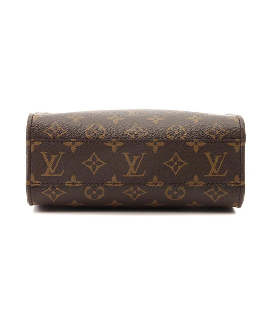 LOUIS VUITTON Коричневая кожаная сумка через плечо, фото 4