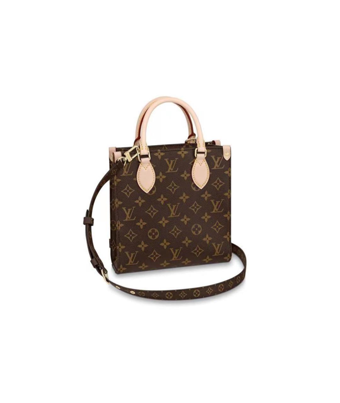 LOUIS VUITTON Коричневая кожаная сумка через плечо, фото 1