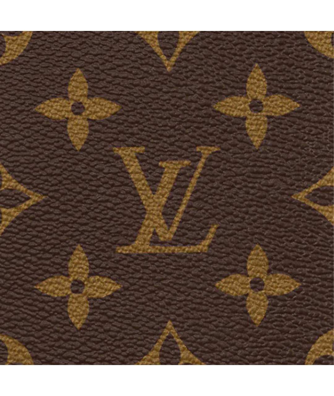 LOUIS VUITTON Коричневая кожаная сумка через плечо, фото 6