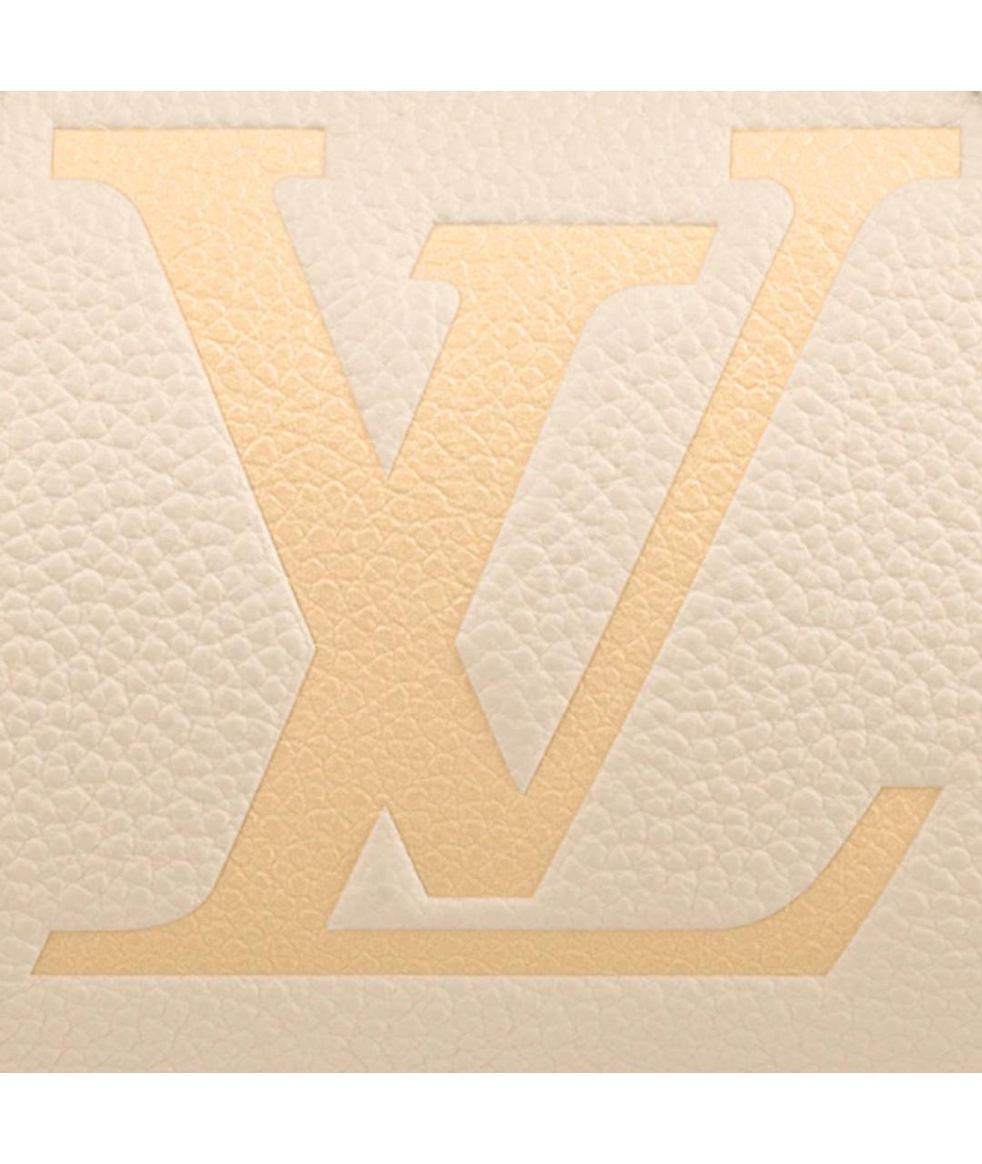 LOUIS VUITTON Бежевая кожаная сумка через плечо, фото 5