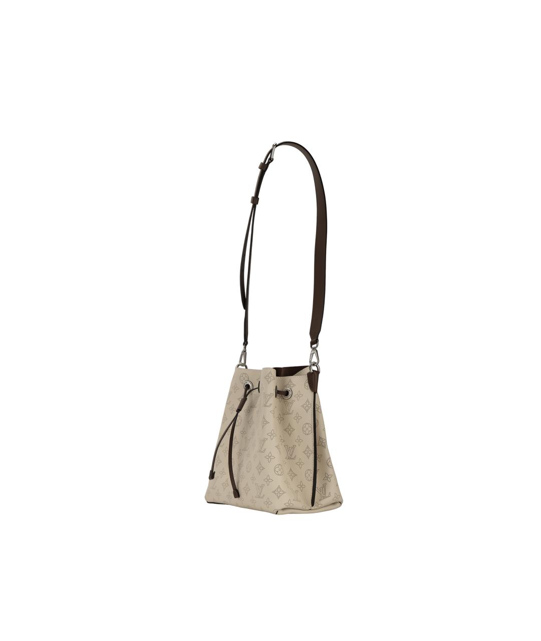 LOUIS VUITTON Бежевая кожаная сумка через плечо, фото 5