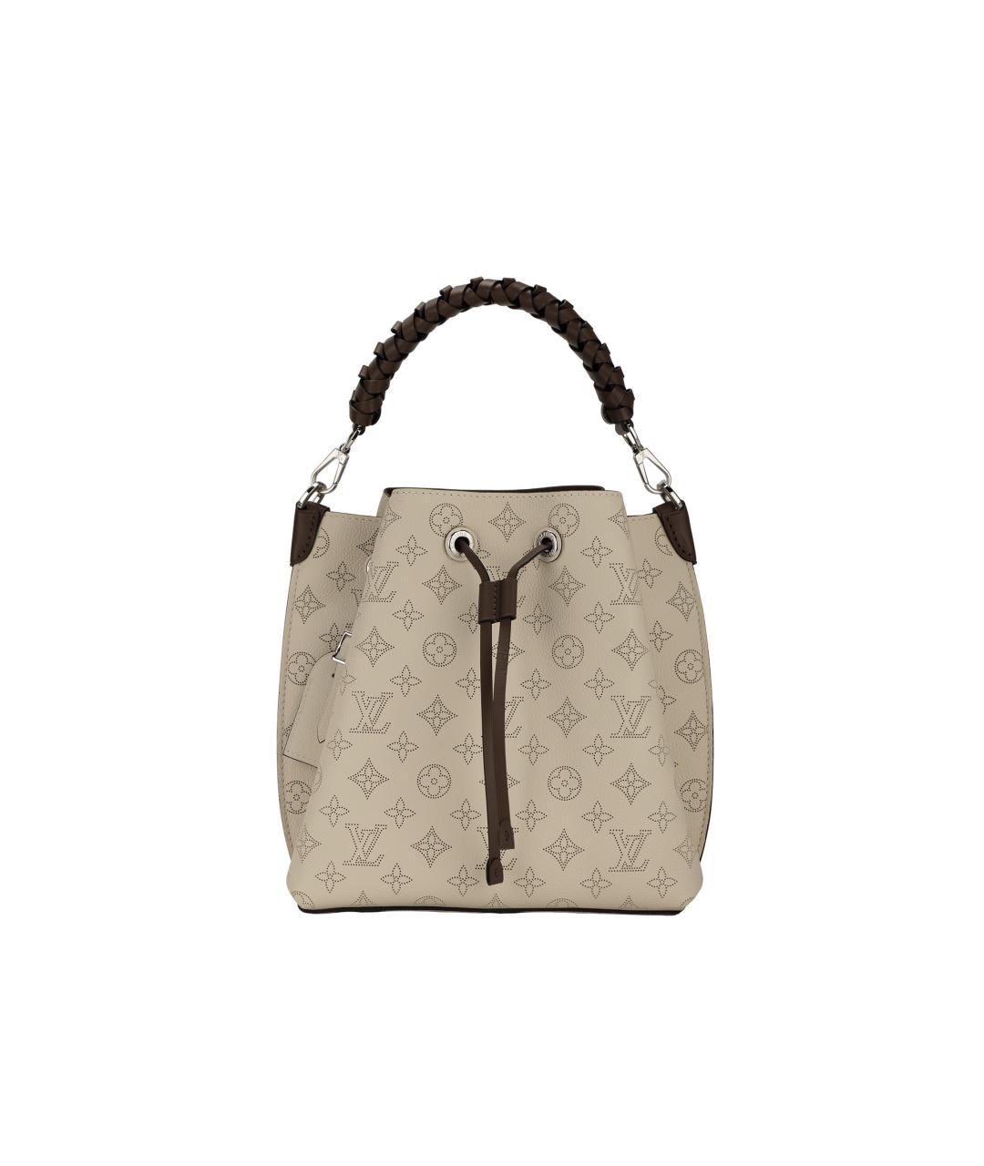 LOUIS VUITTON Бежевая кожаная сумка через плечо, фото 2
