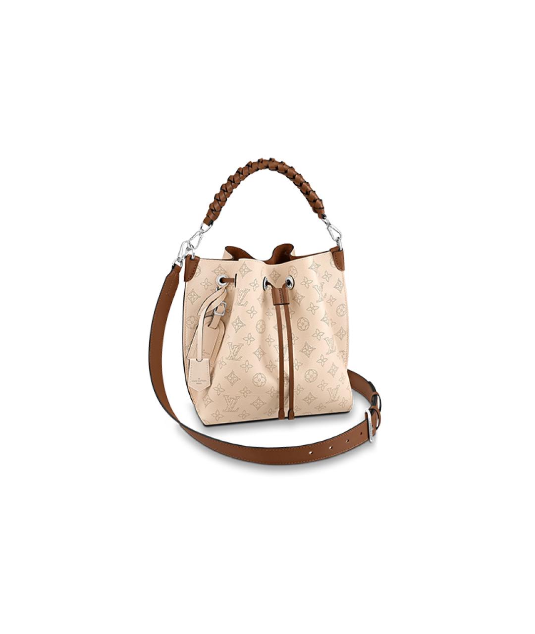 LOUIS VUITTON Бежевая кожаная сумка через плечо, фото 1