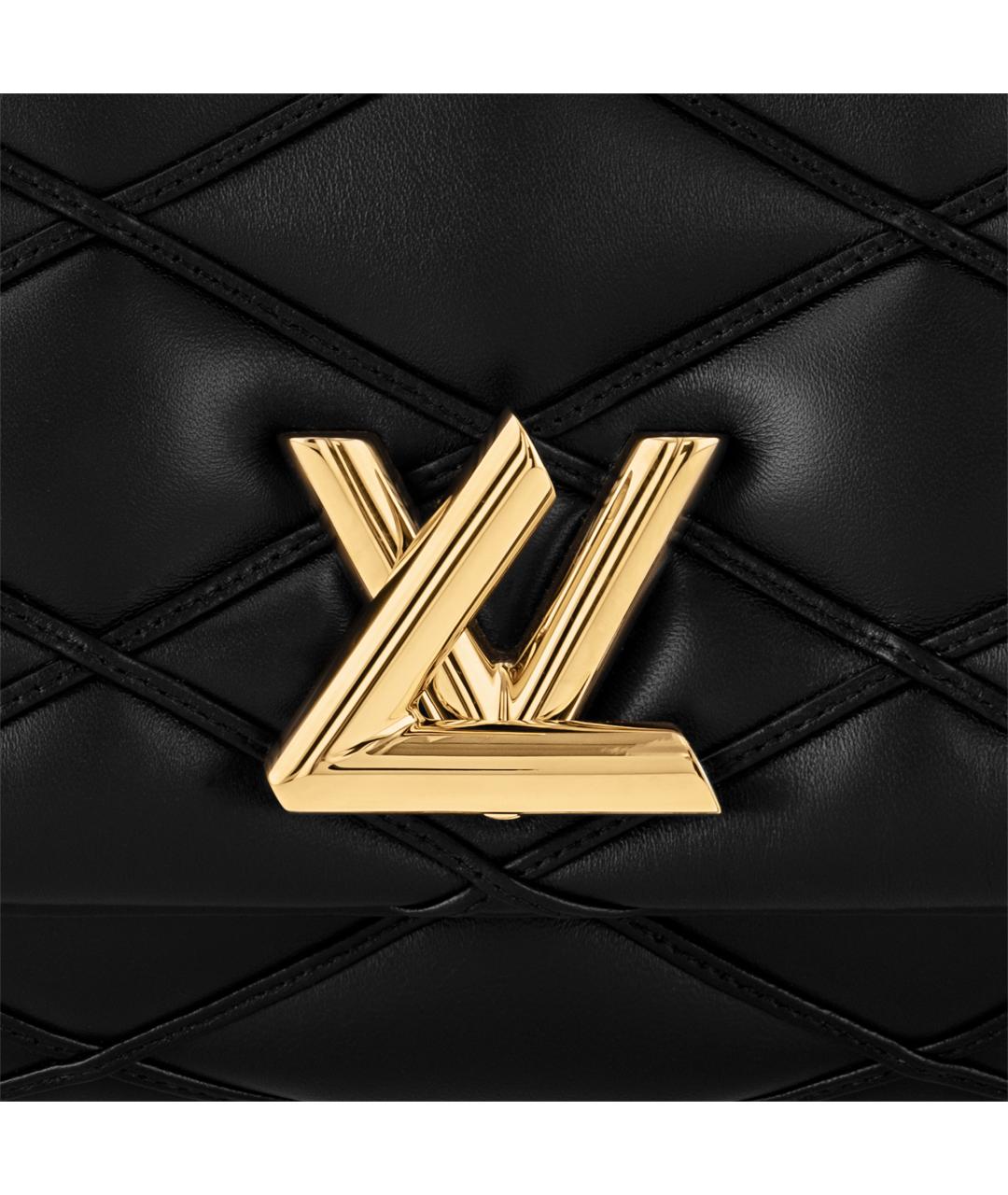 LOUIS VUITTON Черная кожаная сумка с короткими ручками, фото 4