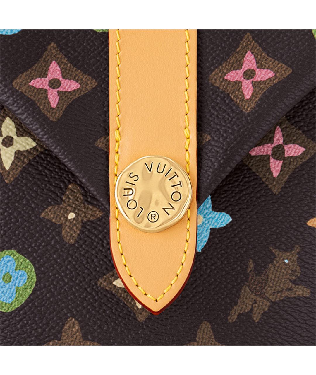 LOUIS VUITTON Черная кожаная сумка через плечо, фото 6