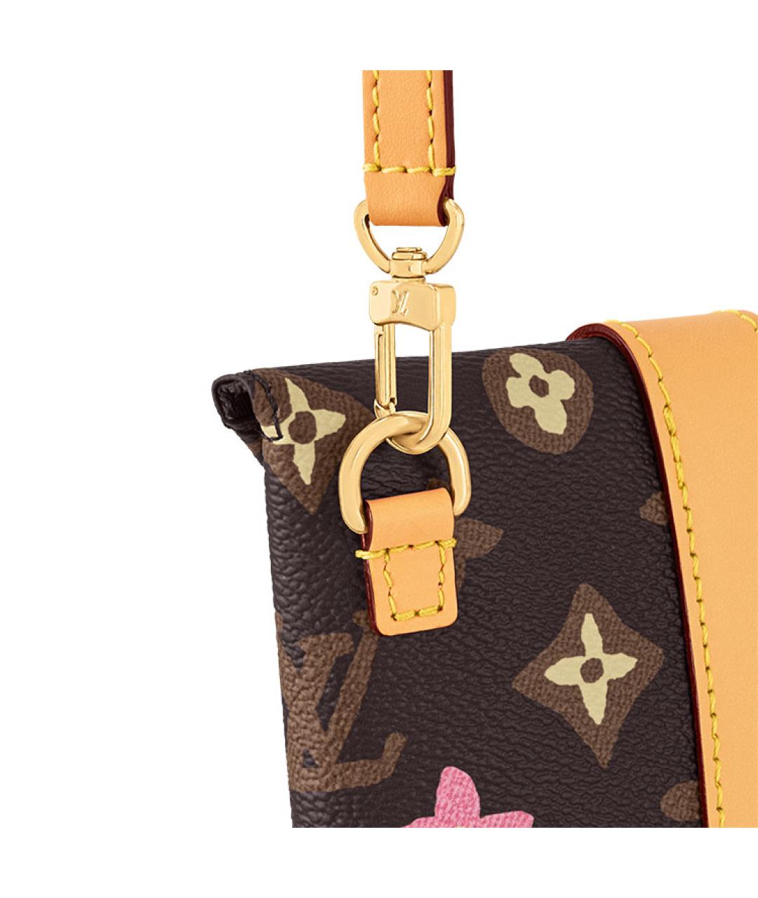 LOUIS VUITTON Черная кожаная сумка через плечо, фото 5