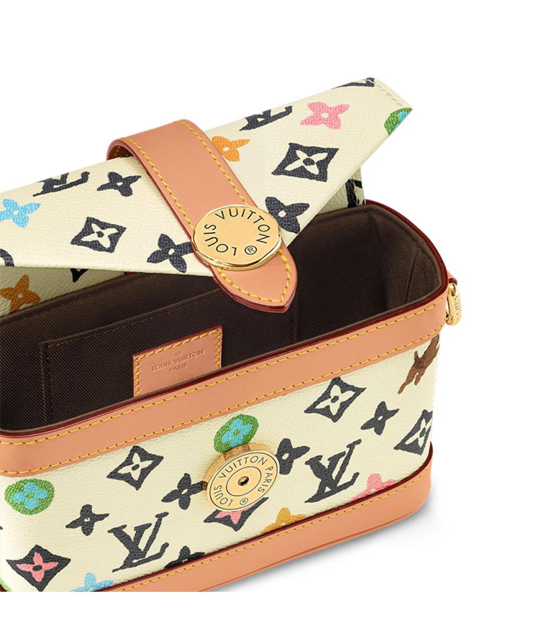 LOUIS VUITTON Бежевая кожаная сумка через плечо, фото 5