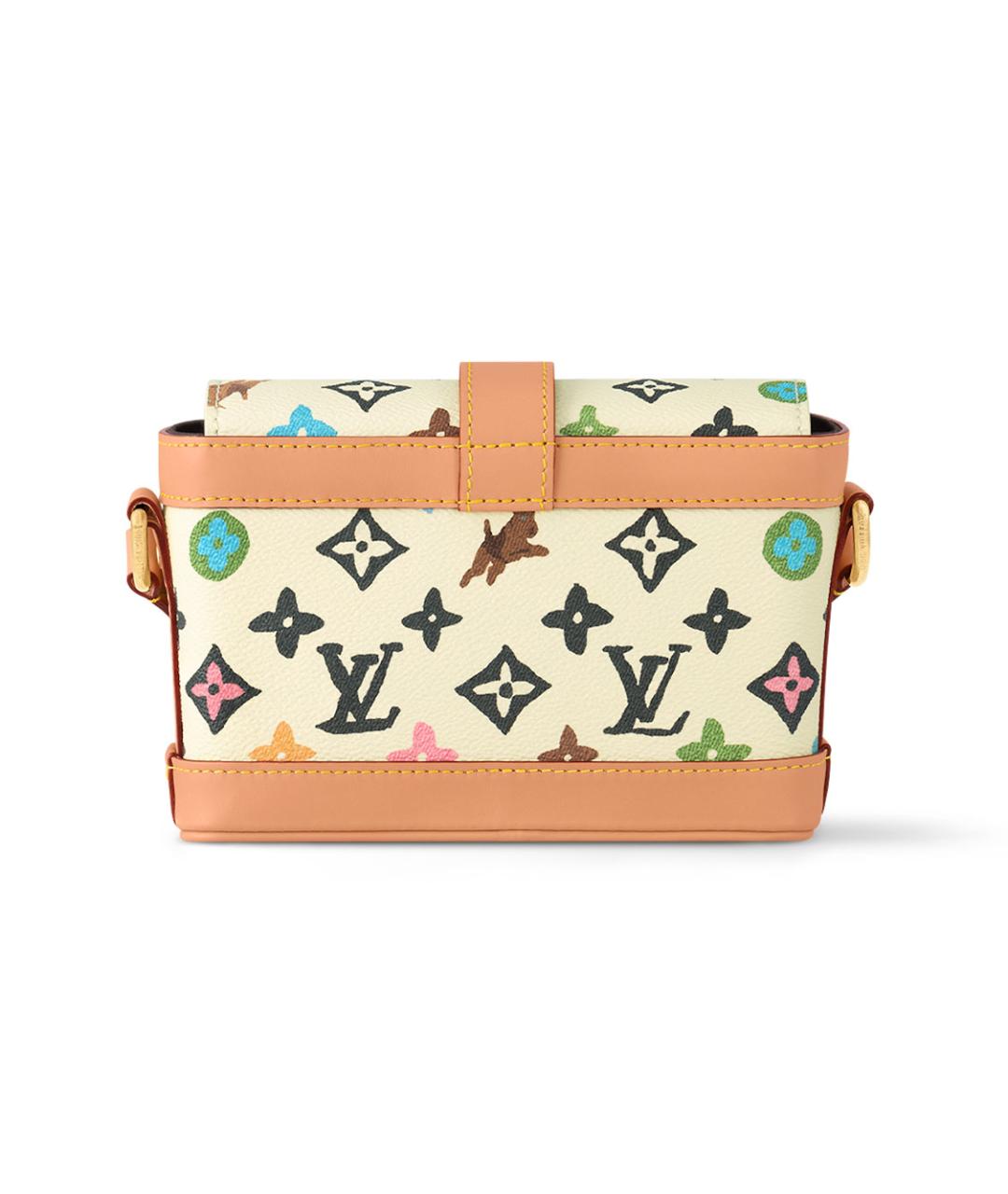 LOUIS VUITTON Бежевая кожаная сумка через плечо, фото 3